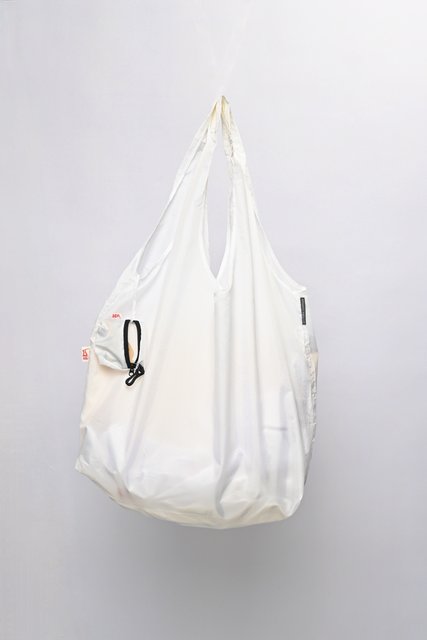 Shopping bag made from recycled plastic bottles